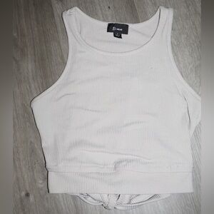 Bwear White Ribbed Tank Top